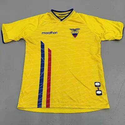 MARATHON Ecuador National Team 2004/2006  Home Jersey Sz L Mens - USA Seller • $59.99