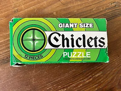 VINTAGE GIANT CHICLETS Gum PUZZLE INTERLOCKING PIECES Green As Is • $13.50