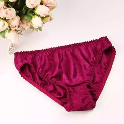 Womens Pure Silk Briefs Vintage Knickers Daily Underwear Vintage Panties Hipster • $10.99