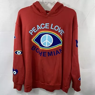 $36 • Buy Lauren Moshi Harmony Peace Evil Eye Sweatshirt - Size Small