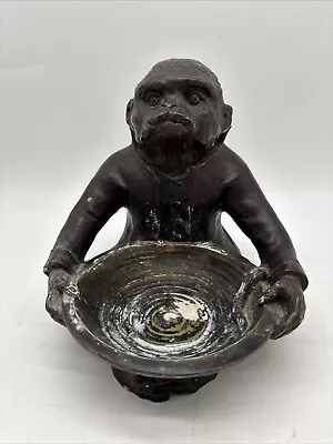 Vtg.Butler Monkey Bowl Trinket Resin /candel Holder.7 H X 6  Jacket And Vest • $40