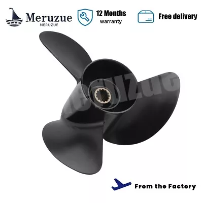 10.25 X16 YBS Black Stainless Steel Boat Prop Fit Yamaha 40-60HP 13 Spline Tooth • $230