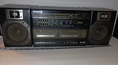 Vintage Panasonic Boombox Ghetto Blaster RX-CT800 Stereo Dual Cassette AM/FM • $79.99