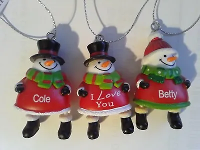 Ganz Snowman Ornament Jolly Jingles Christmas Bell Personalized Any Name • $6.64