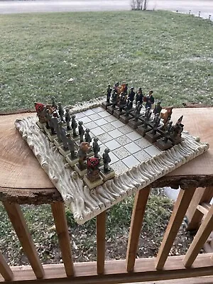 Civil War Themed Chess Set Various Size Pieces 13X13 Heavy Resin Board 1 Injury • $70.40