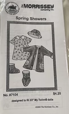 My Twinn Doll Clothes Pattern 23  Morrissey Spring Showers RainCoat Jacket Hat • $14