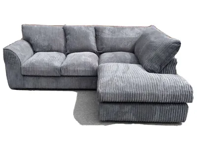 £399 • Buy Jumbo Cord High Back Cushions Corner Sofa Left Or Right 