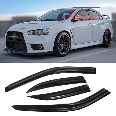 Window Vent Visors For 08-17 Mitsubishi Lancer Rain Guard Shade & Wind Ksxfrtlra • $27.99