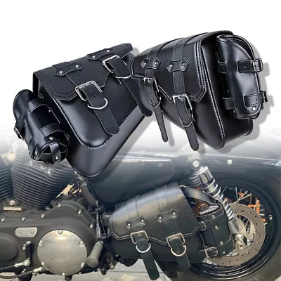 L/R Side SOLO SWING ARM Saddlebag Tool Bag For Harley Sportster XL883 1200 48 72 • $48.98