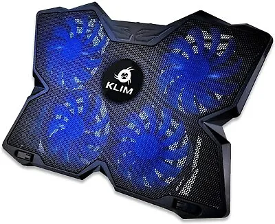 KLIM Wind Laptop Cooling Pad Stand 11 -19  Notebooks PS4 XBox BLUE LED • $18.95