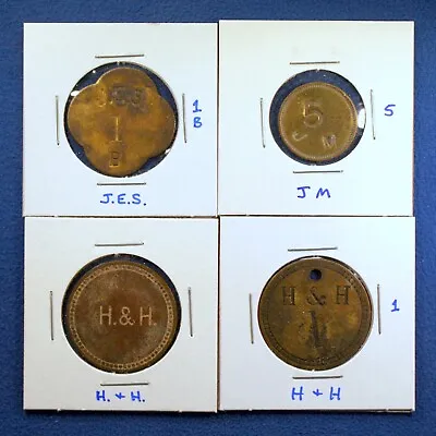 Group Of 4 Picker's Tokens (#2) - Two From Maryland Two Unidentified • $9.99