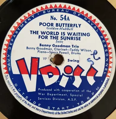 78RPM VDisc V Disc 54 Benny Goodman - Poor World/ Lee Castle - Blues Rains VV-V • $13.95