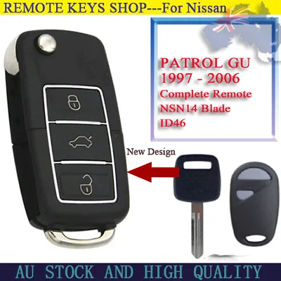 Suitable For NISSAN PATROL GU Y61 1997 1998 1999 2000 2001+ Remote Control Key • $36.79