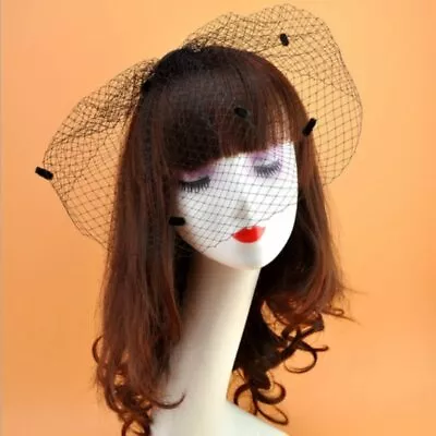 New White/Black/Red Ivory Bridal Net Birdcage Veils Charming Wedding HatsB-WR • $2.09