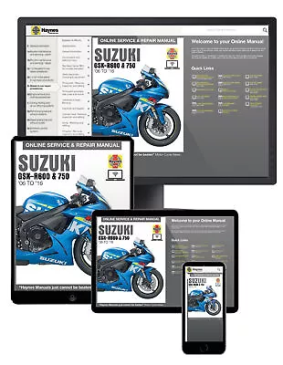 $26.95 • Buy Suzuki GSX-R600 & 750 (2006-2016) Haynes Online Motorcycle Manual