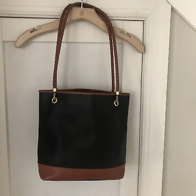 BOTTEGA VENETA MARCO POLO BLACK & BROWN SHOULDER Bag • $120