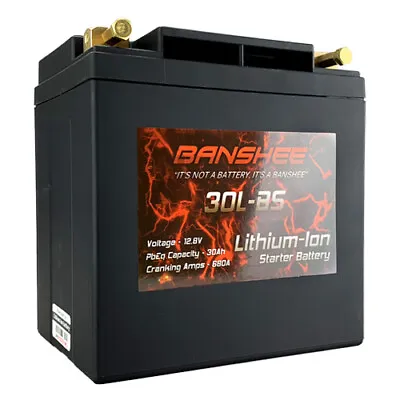 Banshee 30l-bs Lifepo4 Battery Replaces Harley Davidson 66000175 66000230 • $178.84