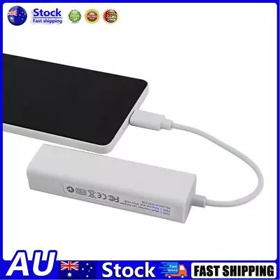 $11.52 • Buy AU USB 3.1 Type-C To USB 3.0 3 Ports Hub Highspeed Ethernet Internet Adapter C