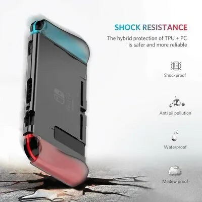 For Nintendo Switch Shockproof Waterproof Protective Case Cover - Black • $25.95