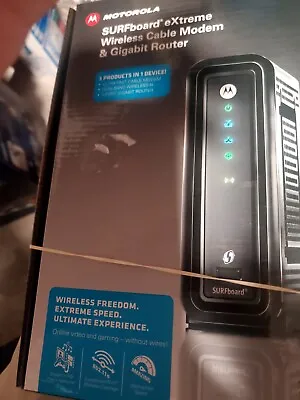 NEW (open Box) MOTOROLA SURFBOARD EXTREME WIRELESS CABLE MODEM/GIGABIT ROUTER • $60