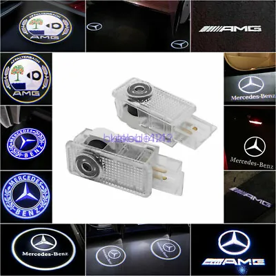 2Pcs LED Door Courtesy Laser Puddle Light Kit For Mercedes-Benz C W203 SLK CLK • £7.02