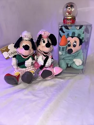 Lot Of 3 Disney Store Mickey Mouse Minnie Mini Bean Bag Plush 9  With Tags • $18