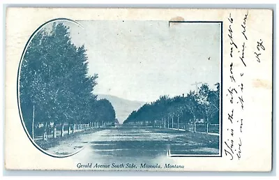 1906 Gerald Avenue South Side Street Road Missoula Montana MT Vintage Postcard • $29.95