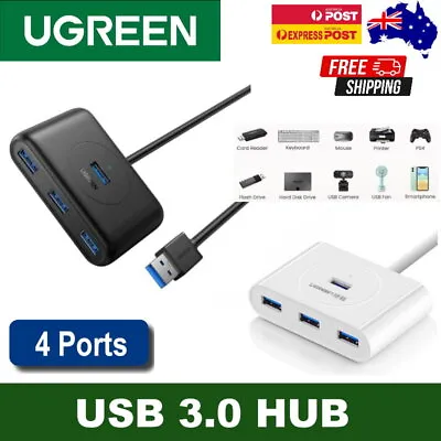 $27.95 • Buy Ugreen 4-Port USB 3.0 Hub Compatible For MacBook Air, IMac Pro, Surface, Ultrabo