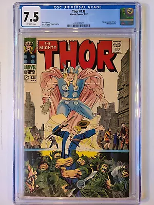 The Mighty Thor # 138 Marvel 1967 First Ogur Cgc 7.5 • $95