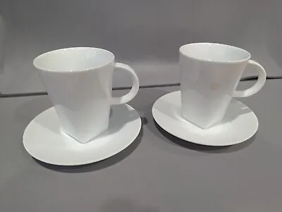 Nespresso SET OF 2 PURE CAPPUCCINO CUPS & SAUCERS NEW! • £28.50