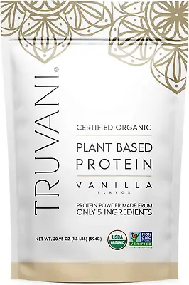 Truvani Organic Vegan Protein Powder Organic Pea Protein Powder Vegan Non GMO • $6.99