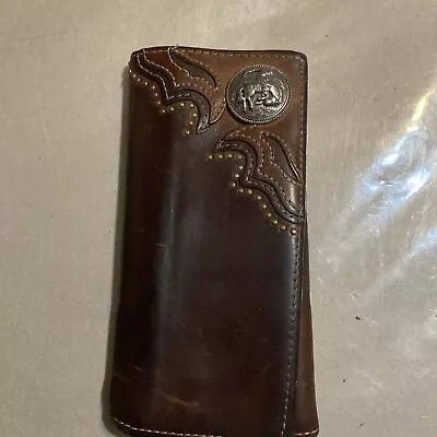 Cody James Men Rodeo Cowboy Boot Leather Checkbook Wallet • $25