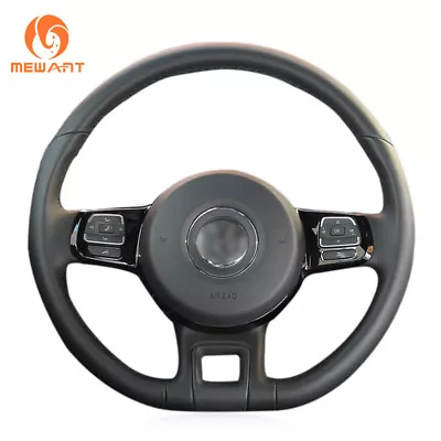 Black Leather Steering Wheel Cover For Volkswagen VW Beetle 2012-2019 • $32.90