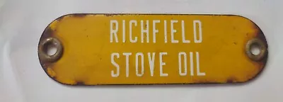 $20 • Buy VINTAGE RICHFIELD STOVE OIL PORCELAIN Sign TAG
