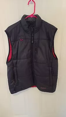 Men’s S Eddie Bauer EBTEK Primaloft Quilted Vest Black Pockets Vintage • $20.99
