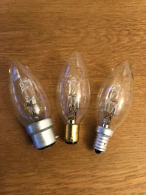 £16.99 • Buy Halogen Candle Low Energy Saving Light Bulbs  Dimmable Bc Sbc Ses X10