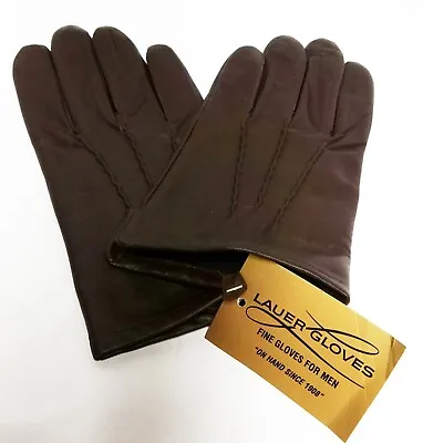 Thinsulate Insulated Genuine Soft Leather Mens Winter Gloves Brown LARGE 40gram • $17.99