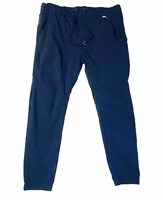 Projek Raw Black XL TG 36x29 Men's Pants Drawstring Pockets Stretch Comfort • $18.99
