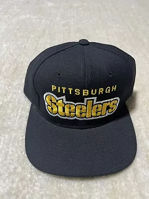 Vintage 90s Starter Pittsburgh Steelers NFL Football 100% Wool Snapback Hat • $79.99