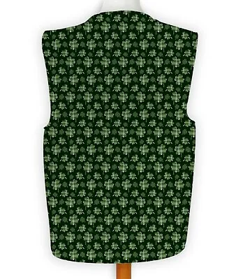 $21.13 • Buy St Patricks Day Tartan Shamrock Design Fancy Dress Waistcoat