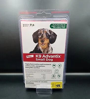 K9 Advantix Flea & Tick Small Dog 4-10 Lbs  2 Monthly Doses Factory Sealed • $26.99