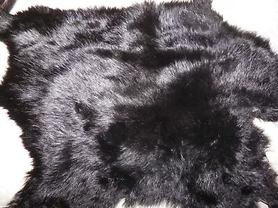 10 X11  BLACK Rabbit Skin Hide Pelt Craft #1605 • $14