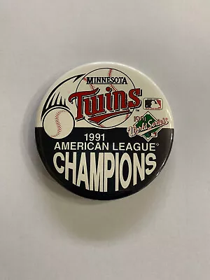 Minnesota Twins 1991 American League Champions Button • $9
