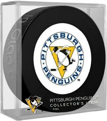 $19.35 • Buy Pittsburgh Penguins Vintage 1967 Inaugural Season Logo Puck W/NHL Display Case