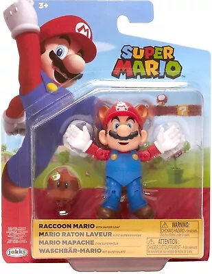 Jakks Pacific Nintendo Super Mario: RACCOON MARIO 4inch Action Figure  • $25