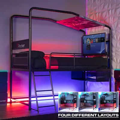 X ROCKER Contra Mid Sleeper TV Gaming Bunk Bed | 4 Ways To Build 32  TV Mount • £519.99