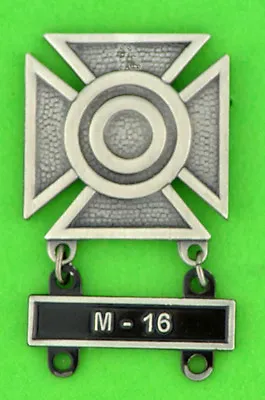 Army Sharpshooter Marksmanship Badge With M-16 Qualification Attachment Bar • $12.95