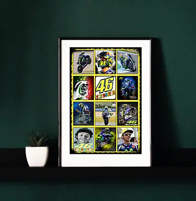 Valentino Rossi Collection Track Vintage Retro Metal Tin Wall Art PosterA4A5 • £5.60