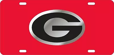 UGA Bulldogs Red Acrylic G License Plate / Car Tag  • $24.95