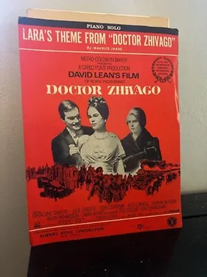Doctor Zhivago 1965 LARA'S THEME Julie Christie Piano Solo Movie Sheet Music • $12.95